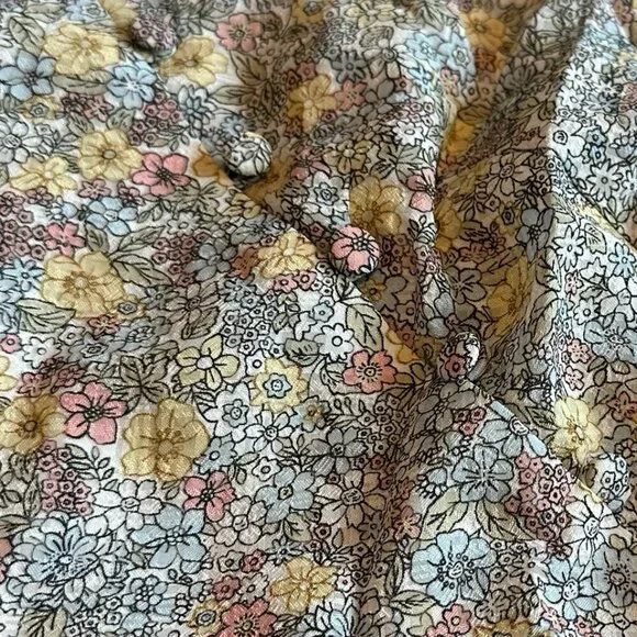 Quanta du Soleil Dainty Floral Print Dress Puff Sleeves Mini Size 36 EU Small - Picture 4 of 12